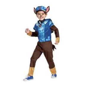 Paw Patrol The Movie Chase Deluxe Toddler 2T Costume Dress Up Lights Up New